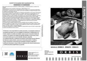 Manual Cocinas Orbis 858AP4 y 858BC4 pdf